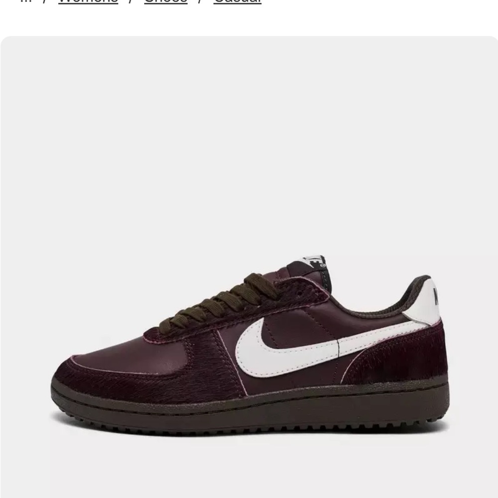 Nike Field General 82 Maroon and White Casual Sneakers